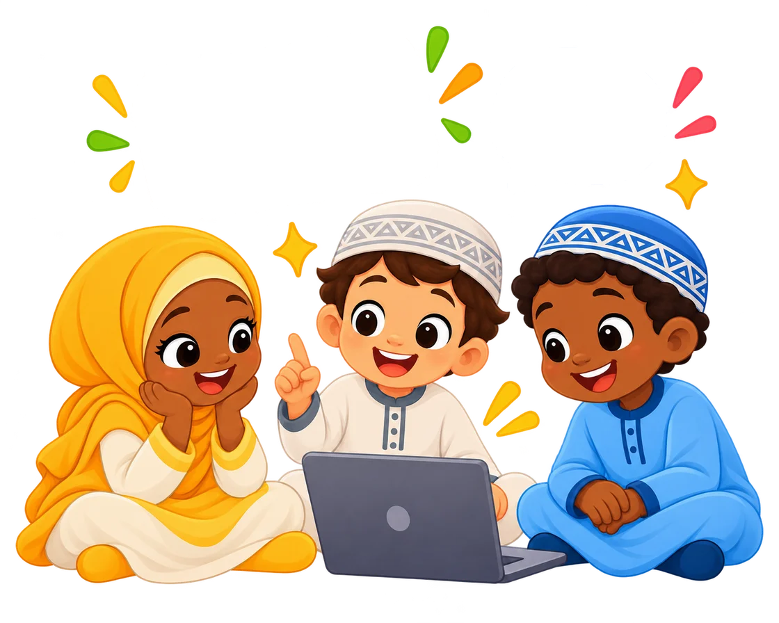 Trois enfants apprennent ensemble devant un ordinateur